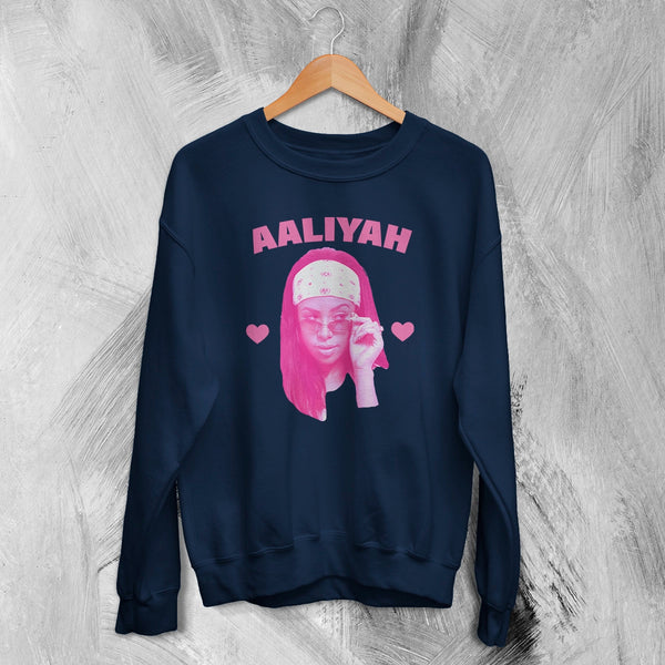 Retro Aaliyah Sweatshirt Hip Hop Aaliyah Bootleg Shirt Vintage Queen of Urban Pop Crewneck