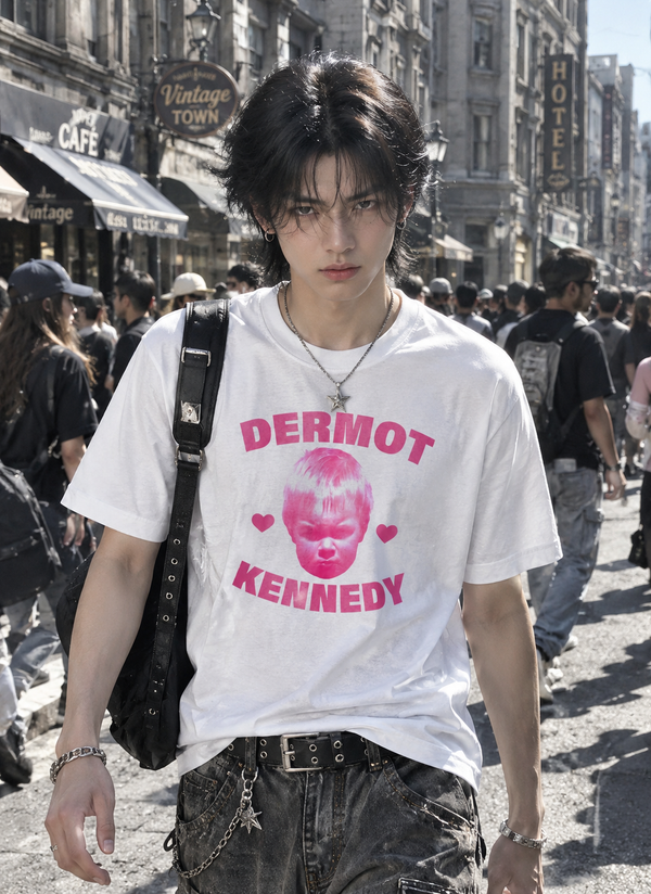 Retro Dermot Kennedy T-Shirt Pop Dermot Kennedy Face Shirt Vintage Irish Singer Tee