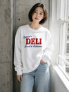 Spider Delmar Deli Sweatshirt Superhero Local Queens Crewneck Peter Spider Movie Wear