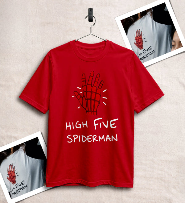 Spider High Five T-Shirt Spider Web Movie Shirt Spider Hero Tee