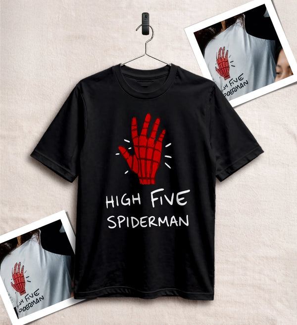 Spider High Five T-Shirt Spider Web Movie Shirt Spider Hero Tee