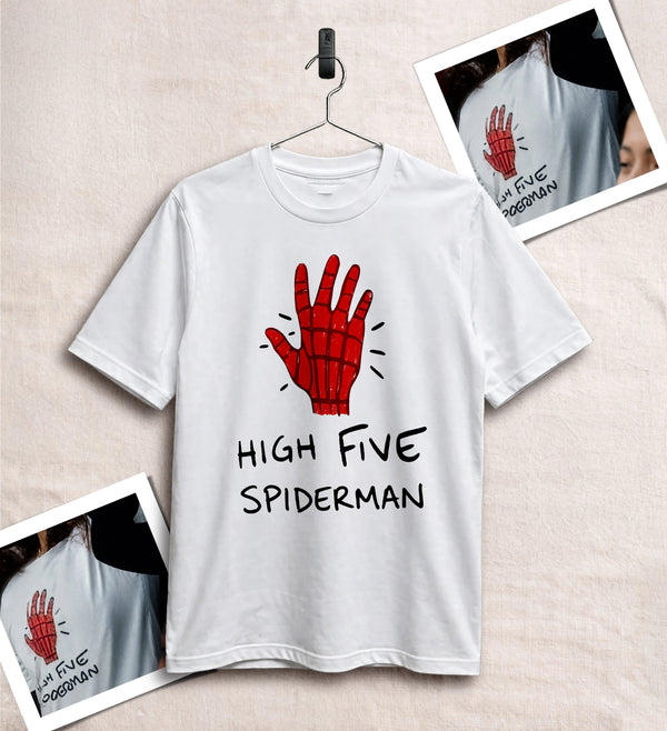 Spider High Five T-Shirt Spider Web Movie Shirt Spider Hero Tee