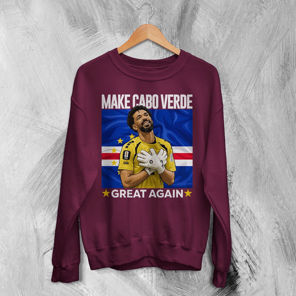 Vozinha Great Again Sweatshirt, Vintage Cabo Verde Star Shirt, Soccer Legend Crewneck
