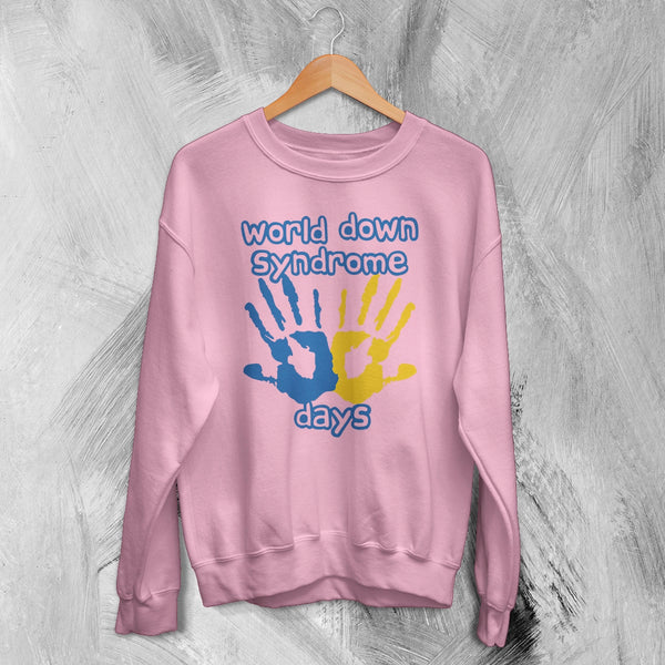 Handprint Sweatshirt World Down Syndrome Day Shirt Down Syndrome Crewneck