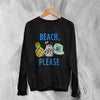 Beach Sweatshirt Beach Please Sweater Y2K Summer Vacation Merch