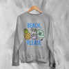 Beach Sweatshirt Beach Please Sweater Y2K Summer Vacation Merch