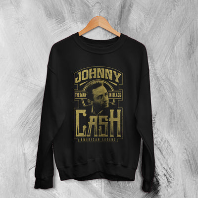 Johnny Cash Sweatshirt The Man in Black American Legend Sweater Johnny Cash Shirt