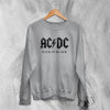 ACDC Logo Sweatshirt Back in Black AC/DC Sweater Rock Band Merch