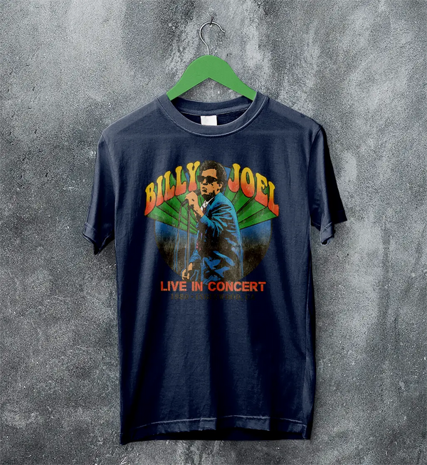 Billy Joel Tour T-Shirt Live in Concert Billy Joel Shirt Inglewood 1980 Merch