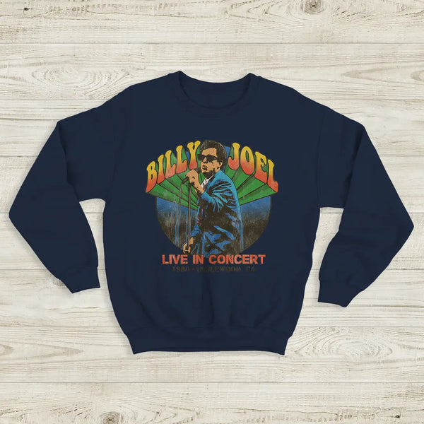 Billy Joel Tour Sweatshirt Live in Concert Billy Joel Shirt Inglewood 1980 Merch