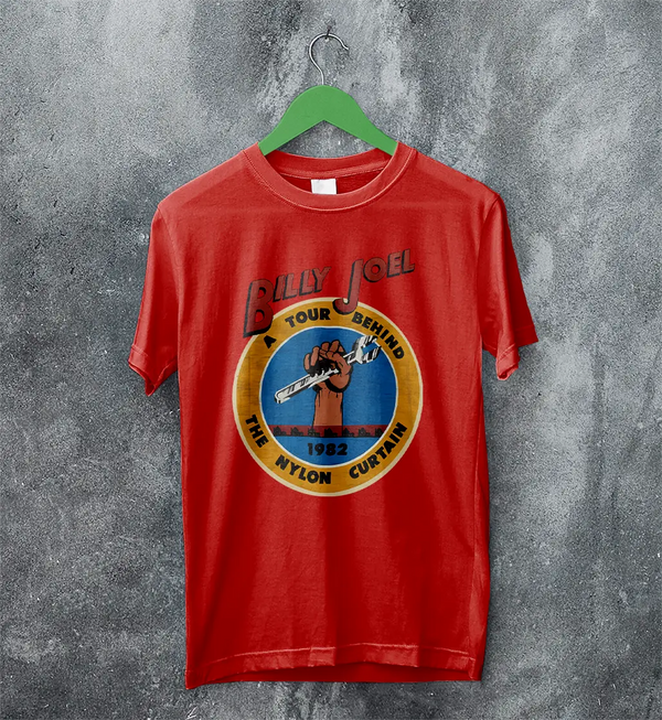 Billy Joel Tour T-Shirt The Nylon Curtain Billy Joel Shirt 80s Concert Merch