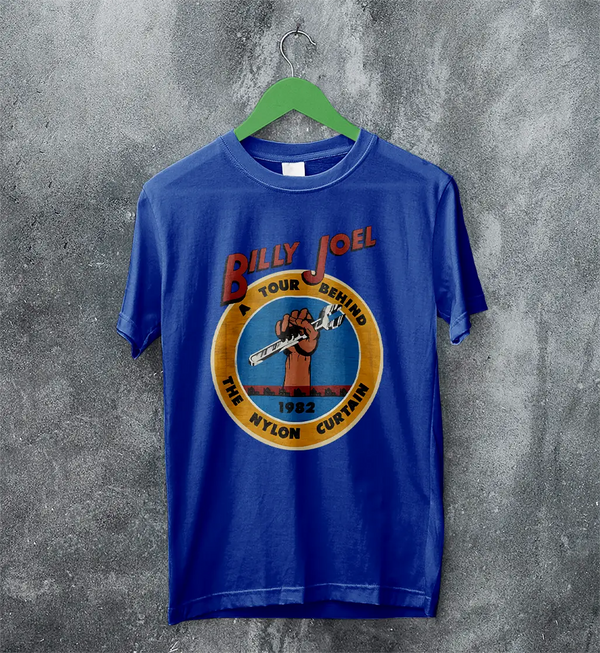 Billy Joel Tour T-Shirt The Nylon Curtain Billy Joel Shirt 80s Concert Merch