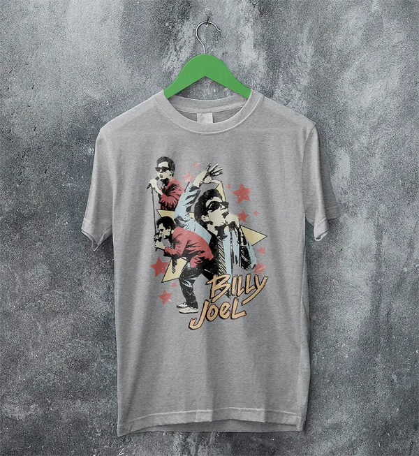 Billy Joel Star T-Shirt Live Concert Billy Joel Shirt Vintage Music Legend Style