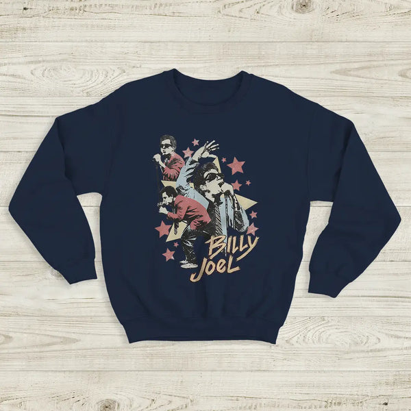 Billy Joel Star Sweatshirt Live Concert Billy Joel Shirt Vintage Music Legend Style