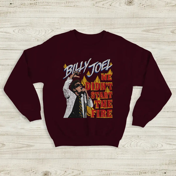 Billy Joel We Didn’t Start the Fire Sweatshirt Vintage Billy Joel Shirt Storm Front Album