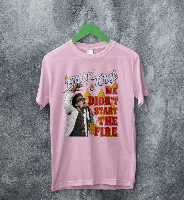 Billy Joel We Didn’t Start the Fire T-Shirt Vintage Billy Joel Shirt Storm Front Album