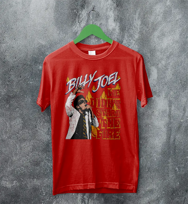 Billy Joel We Didn’t Start the Fire T-Shirt Vintage Billy Joel Shirt Storm Front Album