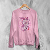 Cute Baphomet Sweatshirt Kawaii Pink Baphomet Sweater Y2K Merch