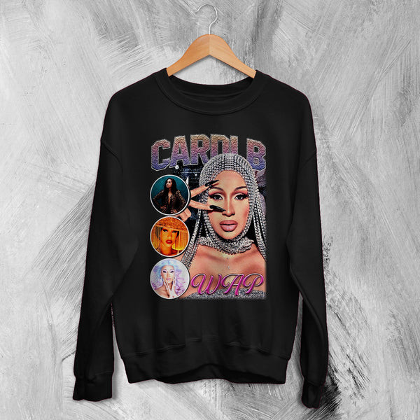 Cardi B Bootleg Sweatshirt Rap Cardi B Shirt Retro Rapper Style Crewneck Music Streetwear