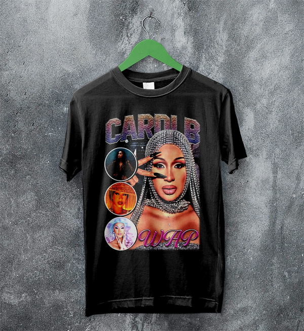 Cardi B Bootleg T-Shirt Rap Cardi B Shirt Retro Rapper Style Tee Music Streetwear