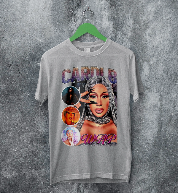 Cardi B Bootleg T-Shirt Rap Cardi B Shirt Retro Rapper Style Tee Music Streetwear