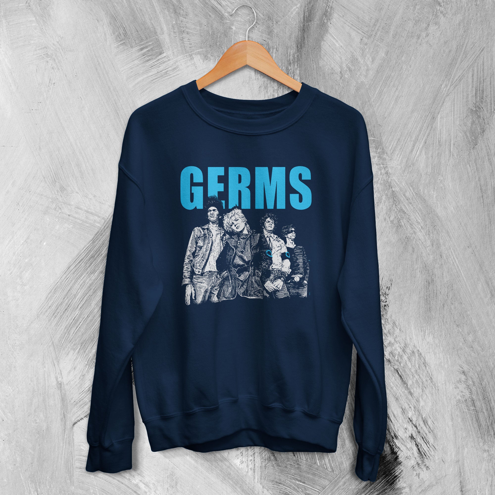 90s vintage バンド GERMS スウェット プルオーバー パーカー YH-GRMS03-BL-navy_80e703d9-