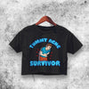Tummy Ache Survivor Crop Top Tummy Ache Survivor Shirt Aesthetic Y2K Shirt