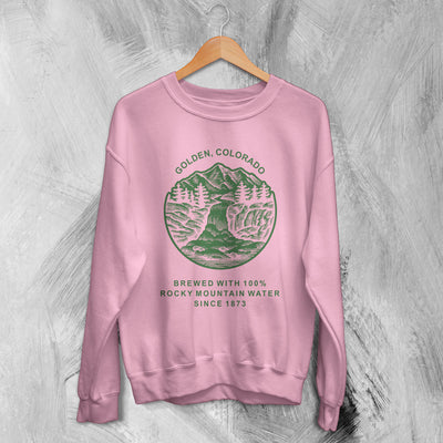 Nature Sweatshirt Retro Mountain Sweater Golden Colorado Shirt Hiking