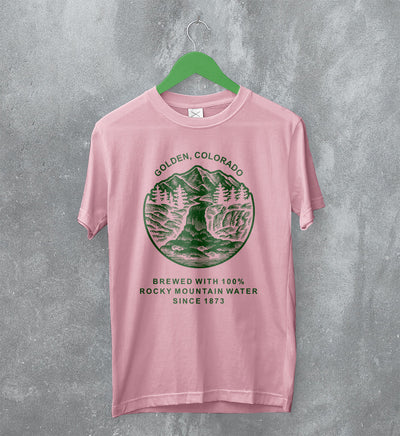 Nature T-Shirt Retro Mountain Tee Golden Colorado Shirt Hiking Adventure