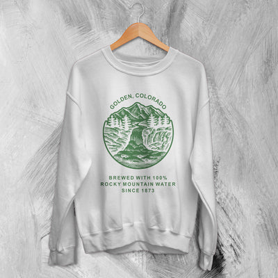 Nature Sweatshirt Retro Mountain Sweater Golden Colorado Shirt Hiking