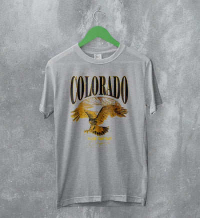 Nature T-Shirt Rocky Mountain Tee Colorado Shirt Eagle Wildlife Print