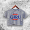 Vintage Girl Logo Crop Top Vintage Girl Logo Shirt Aesthetic Y2K Shirt