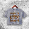 Vintage Cowboys Crop Top Cowboys Shirt Aesthetic Y2K Shirt
