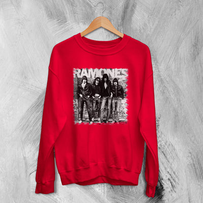 Ramones Sweatshirt 70s Punk Rock Sweater Band Music Shirt Black Ramones