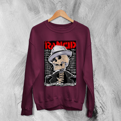 Rancid Sweatshirt Concert Tour Sweater Boston To Berkeley Shirt Punk Band