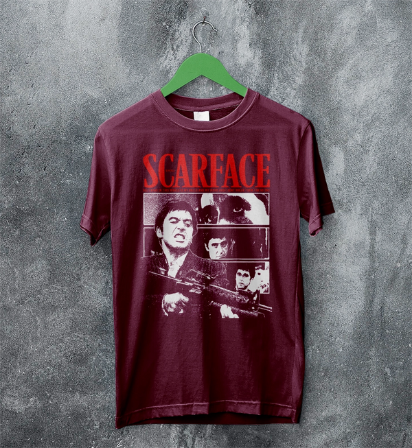 Scarface Tony Montana T-Shirt Gangster Scarface Shirt Crime Movie Tee