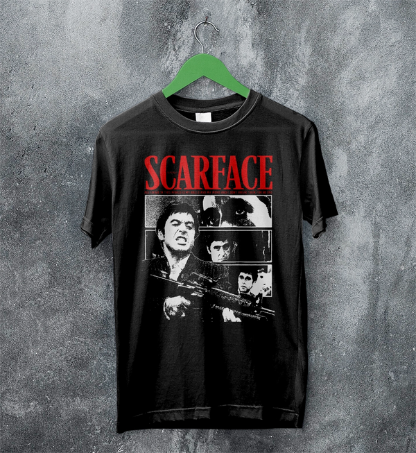 Scarface Tony Montana T-Shirt Gangster Scarface Shirt Crime Movie Tee