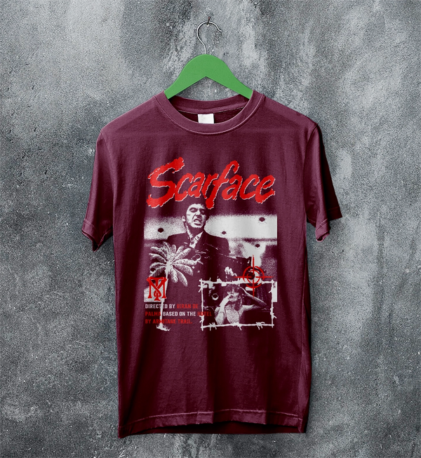 Scarface Crime T-Shirt Vintage Scarface Movie Shirt Brian De Palma Tee