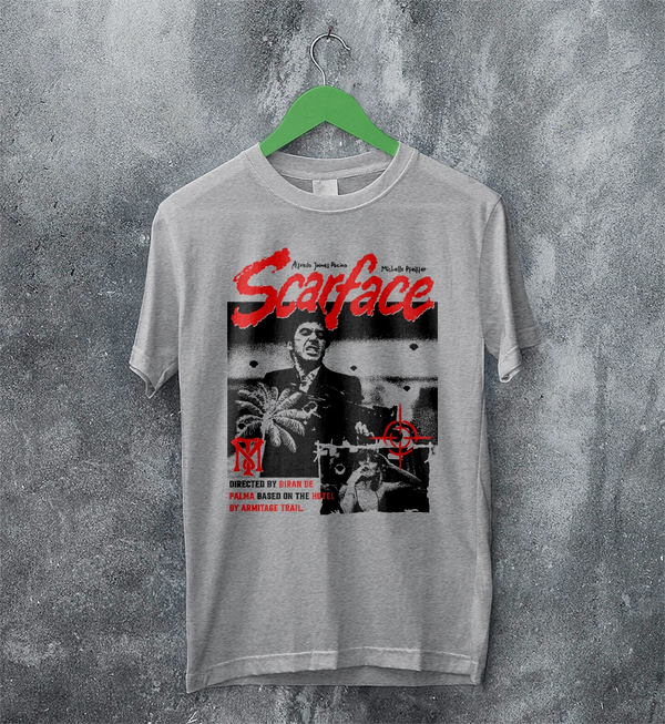 Scarface Crime T-Shirt Vintage Scarface Movie Shirt Brian De Palma Tee
