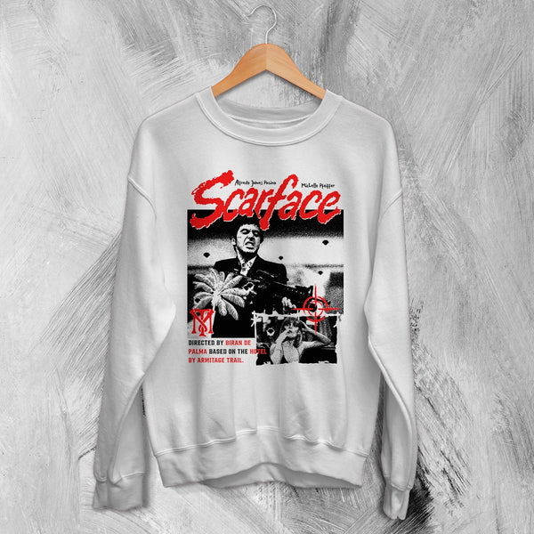 Scarface Crime Sweatshirt Vintage Scarface Movie Shirt Brian De Palma Crewneck