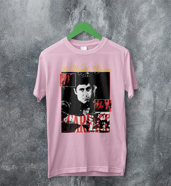 Scarface World Is Yours T-Shirt Vintage Movie Scarface Shirt Crime Gangster Tee