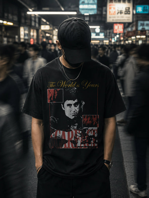 Scarface World Is Yours T-Shirt Vintage Movie Scarface Shirt Crime Gangster Tee