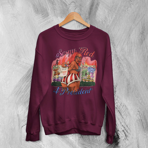 Sexyy Red Tour Sweatshirt In Sexyy We Trust Shirt Sexyy Red For President Crewneck