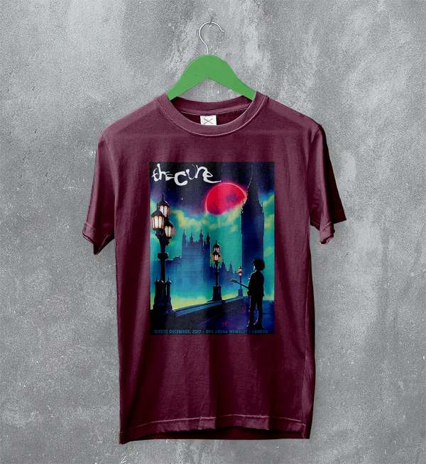 The Cure London Concert 2022 Poster Tee – Gothic Retro Tour T-Shirt