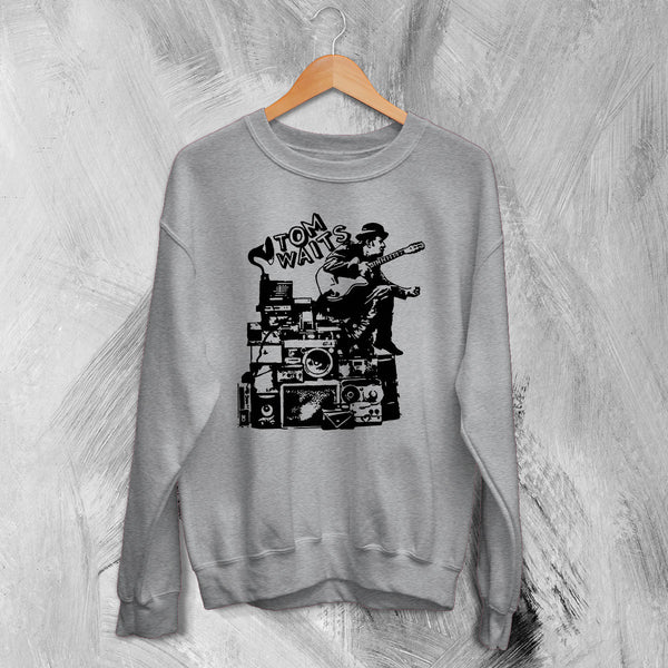 Tom Waits Sweatshirt Legend Composer and Songwriter Shirt Folk Music Merch