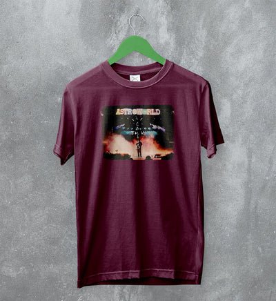 Travis Scott T-Shirt AstroWorld Tee Cactus Jack Shirt Rap Merch