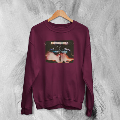 Travis Scott Sweatshirt AstroWorld Sweater Cactus Jack Shirt Rap Merch