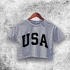 Rachel Green USA Crop Top Friends Shirt Aesthetic Y2K Shirt