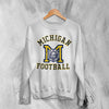 MICHIGAN University Sweatshirt Football Logo Shirt Michigan Football Merch