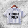A Little Bit Spoiled Crop Top A Little Bit Spoiled Shirt Aesthetic Y2K Shirt - WorldWideShirt